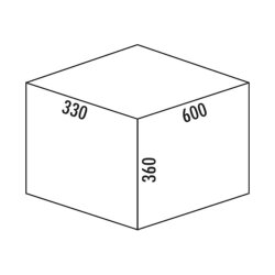 WESCO® Abfallsammler Pullboy Soft Comfort 360 K/600-3, anthrazit