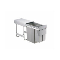 Naber Abfallsammler Traditionline Double-Boy 485 S/300-3 mit Frontanbindung, alugrau