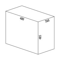 Naber Abfallsammler Traditionline Double-Boy 485 S/300-3 mit Frontanbindung, alugrau