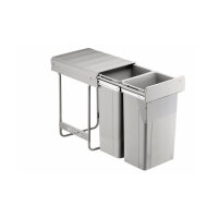 WESCO® Abfallsammler Traditionline Double-Master 585 S/400-2, alugrau