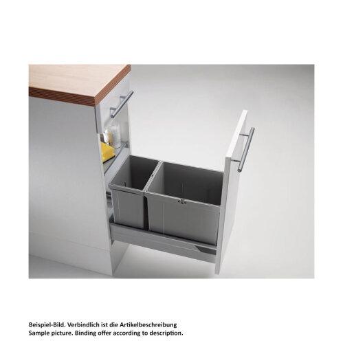 WESCO® Abfallsammler Pullboy Vario 335 S/300-2, alugrau