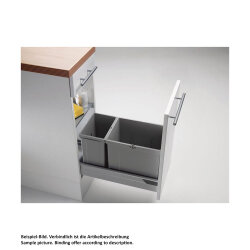 WESCO® Abfallsammler Pullboy Vario 335 S/300-2, alugrau