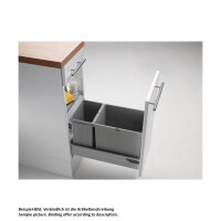 WESCO® Abfallsammler Pullboy Vario 335 S/300-2, alugrau