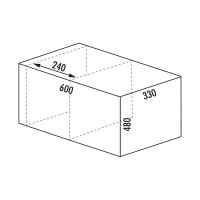 WESCO® Abfallsammler Pullboy Soft Fusion 480 K/600-1, anthrazit, Einbau rechts