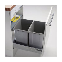 WESCO® Abfallsammler Pullboy Vario 320 S/450-2, alugrau