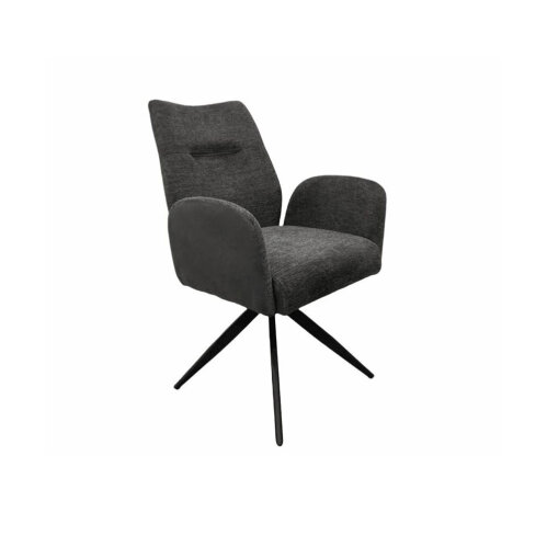 Naber Stuhl Famous 1AS, Gestell schwarz matt, drehbar, rund
