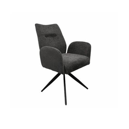 Naber Stuhl Famous 1AS, Gestell schwarz matt, drehbar, eckig