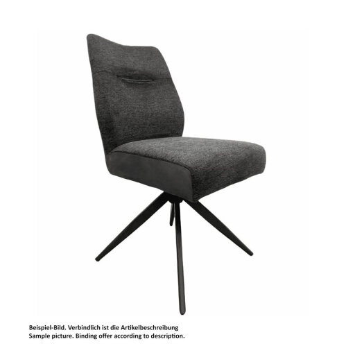 Naber Stuhl Famous 1S, Gestell schwarz matt, starr, oval
