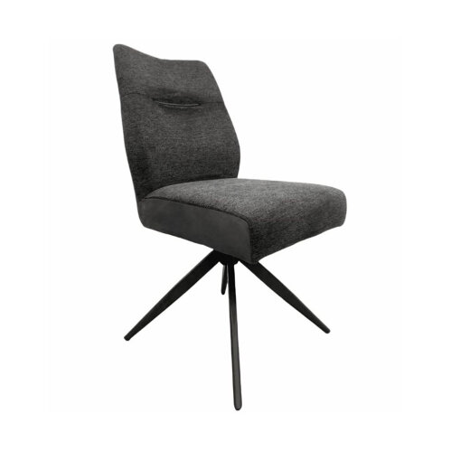 Naber Stuhl Famous 1S, Gestell schwarz matt, drehbar, rund