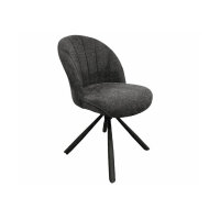 Naber Stuhl Brezo 1S, Gestell schwarz matt, drehbar, rund