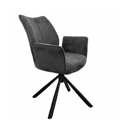Naber Stuhl Stella 1AS, Gestell schwarz matt, drehbar, rund