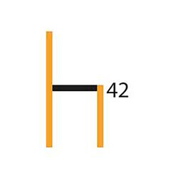Naber Hocker Stella 2S, Gestell schwarz matt, starr
