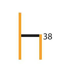 Naber Hocker Level KT, Gestell schwarz matt, eckig