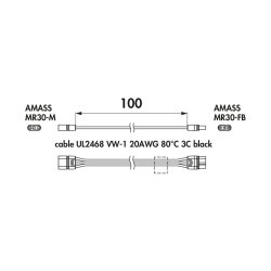 Naber MEC Driver LED Verbindungsleitung , Verbindungsleitung/-element, L 100 mm