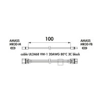 Naber MEC Driver LED Verbindungsleitung , Verbindungsleitung/-element, L 100 mm