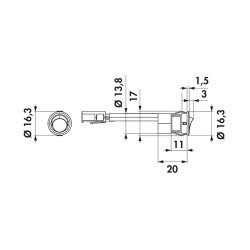 Naber MEC Driver LED Schalter, schwarz
