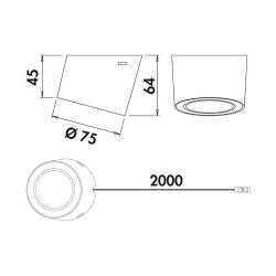 Naber  LUMICA Unika 1 Farbwechsel LED, Aufbauleuchte, Einzelleuchte ohne Schalter