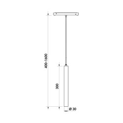 Naber LUMICA Easytrack Pendel S, schwarz matt