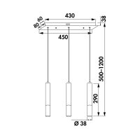 Naber LUMICA Gwen 3 LED,  Pendelleuchte
