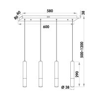 Naber LUMICA Gwen 4 LED,  Pendelleuchte