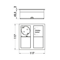 Naber VersaHit Dual USB A/C , Einbausteckdosenelement