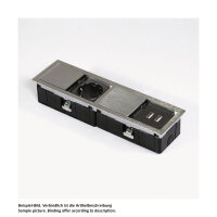 Naber VersaHit Mono Combi USB A/C, Einbausteckdosenelement, schwarz matt