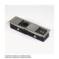 Naber VersaHit Mono Combi USB A/C, Einbausteckdosenelement, weiß matt