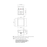 Systemceram Einbaubecken KeraDomo KARA 51 F flächenbündig einbaubar  Handbetätigung Siena 65