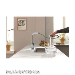 GROHE Küchenarmatur Blue Pure Minta Starter Kit mit S-Size Filter und mit herausziehbarem Mousseurauslauf