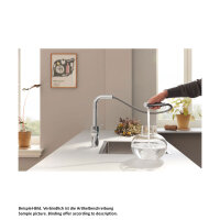 GROHE Küchenarmatur Blue Pure Minta Starter Kit mit S-Size Filter und mit herausziehbarem Mousseurauslauf