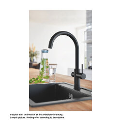 GROHE Küchenarmatur Blue Home C-Auslauf Starter Kit velvet black
