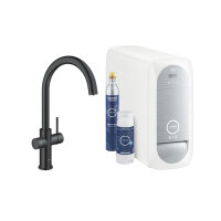 GROHE Küchenarmatur Blue Home C-Auslauf Starter Kit velvet black