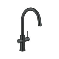 GROHE Küchenarmatur Blue Home C-Auslauf herausziehbarem Mousseurauslauf EU velvet black