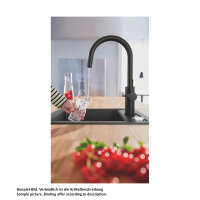 GROHE Küchenarmatur Blue Home C-Auslauf herausziehbarem Mousseurauslauf EU velvet black