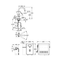 GROHE Küchenarmatur Blue Professional C-Auslauf velvet black