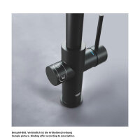 GROHE Küchenarmatur Blue Prof. C-Auslauf herausziehbarem Mousseurauslauf EU velvet black