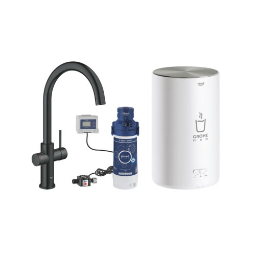 GROHE Küchenarmatur Red II Duo C-Auslauf Boiler M EU velvet black