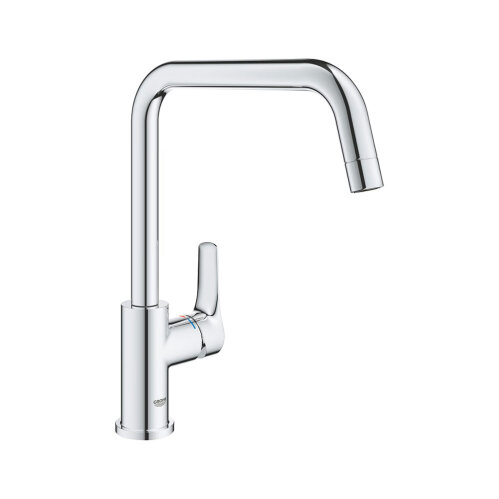 GROHE Küchenarmatur Eurosmart hoher U-Auslauf Vorfenstermontage Chrom