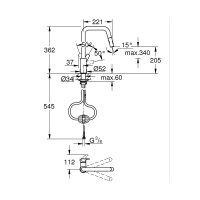 GROHE Küchenarmatur Eurosmart U-Auslauf Dualbrause