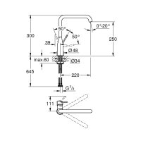 GROHE Küchenarmatur Essence L-Auslauf
