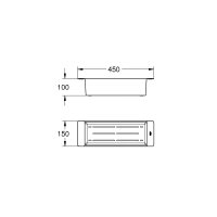 GROHE Multifunktionales Sieb 450 x 150 x 100 mm