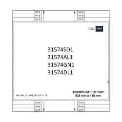 GROHE Einbaubecken K 700 Unterbau 60-S 54,4/44,4 1.0 cool sunrise gebürstet