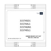 GROHE Einbaubecken K 700 Unterbau 60-S 54,4/44,4 1.0 cool sunrise gebürstet