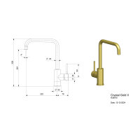 Reginox Küchenarmatur Crystal gold II