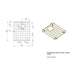 Reginox Bodengitter New York 34x40 gold ll