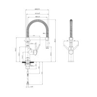 Villeroy & Boch Küchenarmatur Steel Expert Compact Gold-Schwarz