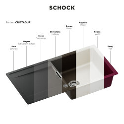 SCHOCK Unterbaubecken Cristadur KAIA N-100 U