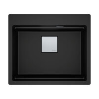 Franke flächenbündiges Becken KNG 210-53 A Drehknopf Black matt Collect.