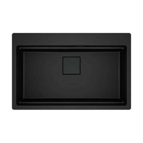 Franke Einbaubecken KNG 610-73 A Black C Drehknopf Black matt Collect.