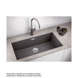BLANCO Unterbaubecken SUBLINE 800-U InFino Silgranit Vulkangrau
